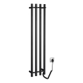 Sapho - Električni sušač ručnika PAPINADO 85W 120x26 cm mat crna
