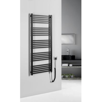 Sapho - Električni sušač za ručnike METRO-E 500W 134x50 cm mat crne boje