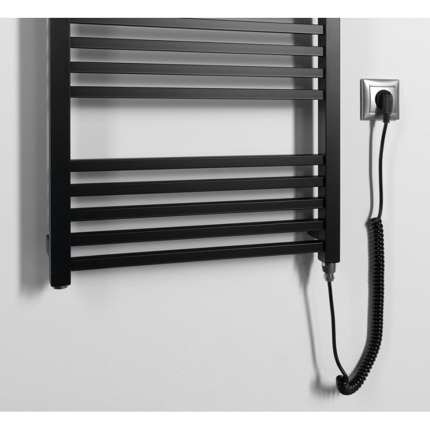 Sapho - Električni sušač za ručnike METRO-E 500W 134x50 cm mat crne boje