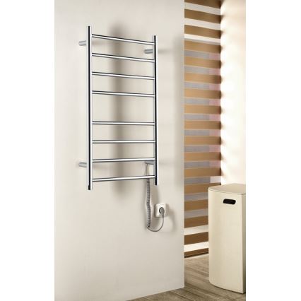 Sapho - Električni sušilo za ručnike REDONDO 75W 90x50 cm sjajni krom okrugli