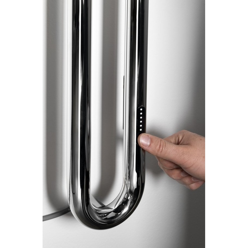 Sapho - Električni sušilac za ručnike s tajmerom DUOPASSO 45W 170x12 cm sjajni krom