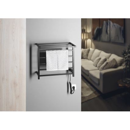 Sapho - Električno sušilo za ručnike ELZOR 60W/230V 47x50 cm mat crne boje