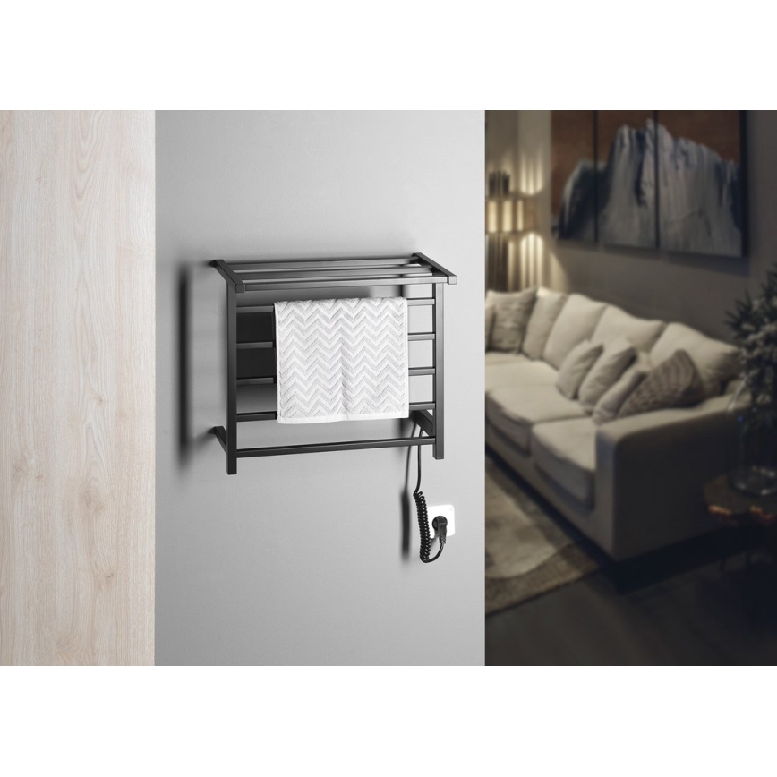 Sapho - Električno sušilo za ručnike ELZOR 60W 47x50 cm mat crna