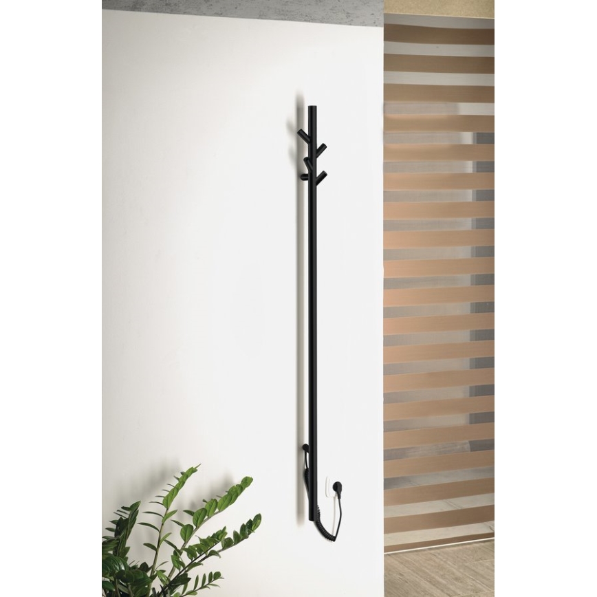 Sapho - Električno sušilo za ručnike PASADOR 30 W 150 x 15 cm u mat crnoj boji
