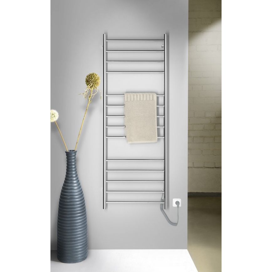 Sapho - Električno sušilo za ručnike REDONDO 130W/230V 150 cm sjajni krom desna okrugli