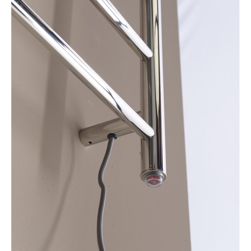 Sapho - Električno sušilo za ručnike REDONDO 75W/230V 90 cm sjajni krom desna okrugli