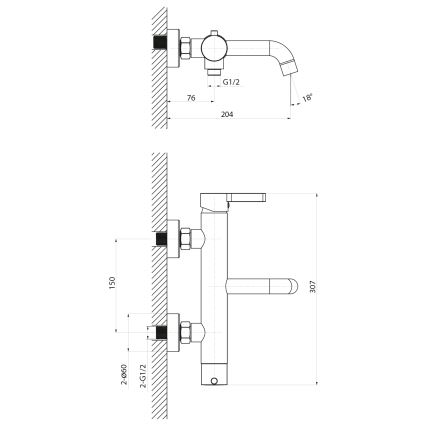 Sapho - Kada miješalica ICONIC mat crna