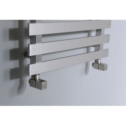 Sapho - Komplet priključaka za kutne ventile CUBE, 2 kom, brušeni nehrđajući čelik