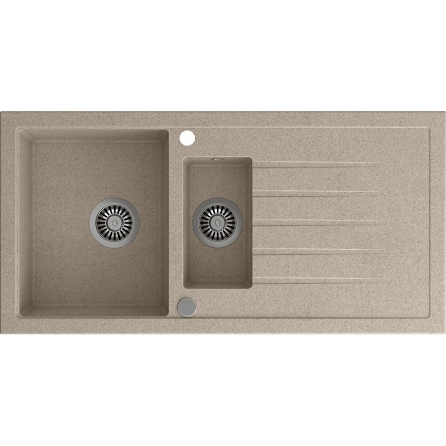 Sapho - Kuhinjski sudoper 100x50 cm granit/bež