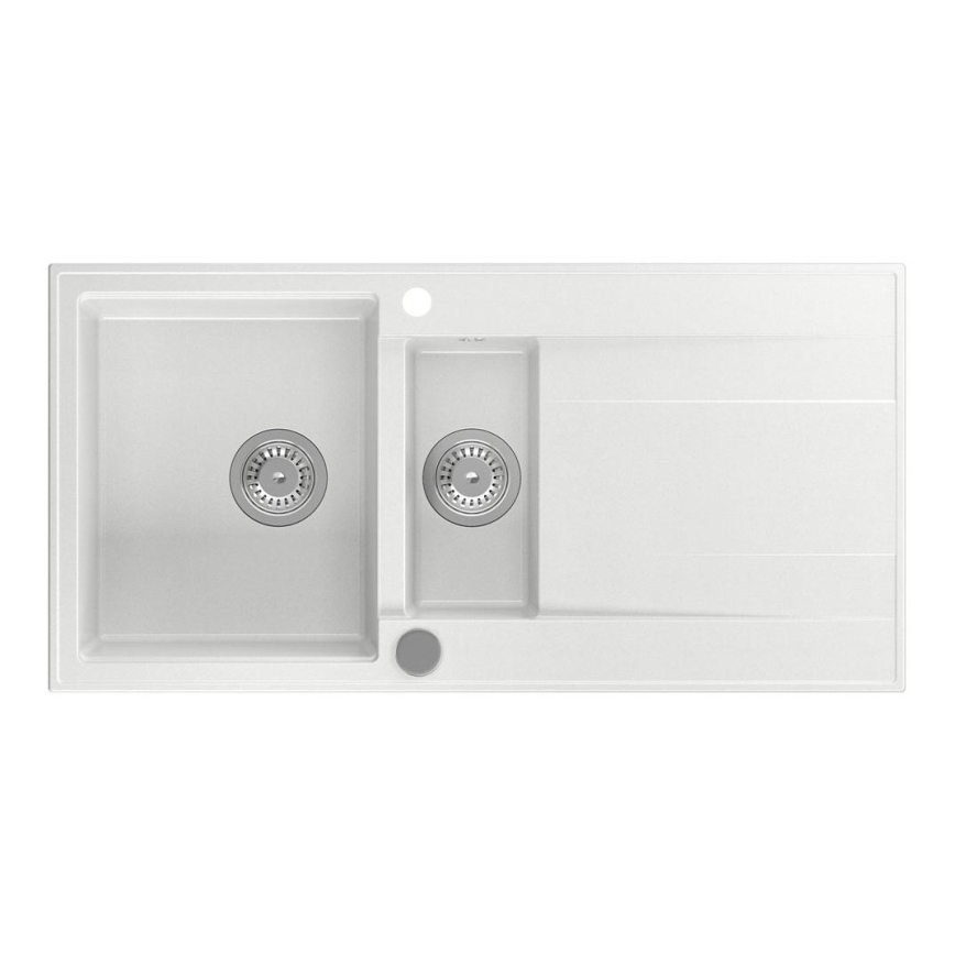 Sapho - Kuhinjski sudoper 100x50 cm granit/bijela