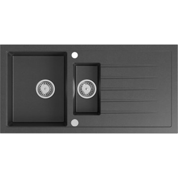 Sapho - Kuhinjski sudoper 100x50 cm granit/crna