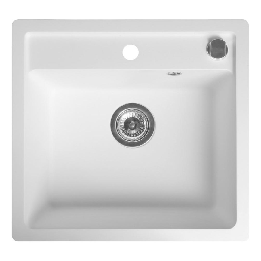 Sapho - Kuhinjski sudoper 53x50 cm granit/bijela