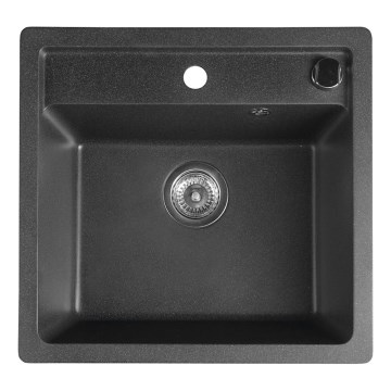 Sapho - Kuhinjski sudoper 53x50 cm granit/crna