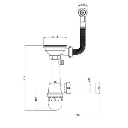 Sapho - Kuhinjski sudoper 77x44 cm granit/bež