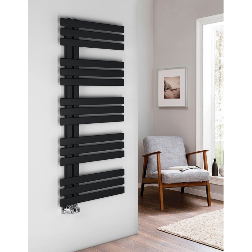 Sapho - Kupaonski radijator SILVANA 124x50 cm mat crne boje