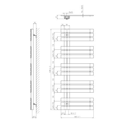 Sapho - Kupaonski radijator SILVANA 500W/230V 50x123 cm bijela