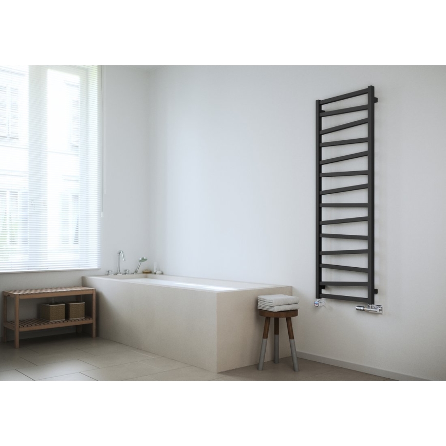 Sapho - Kupaonski radijator ZIG 406W/230V 50x110 cm antracit