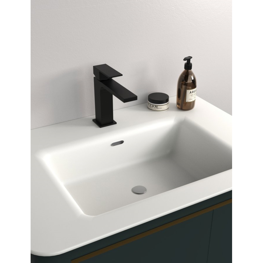 Sapho - Miješalica za umivaonik CUBEMIX 15,3 cm mat crna