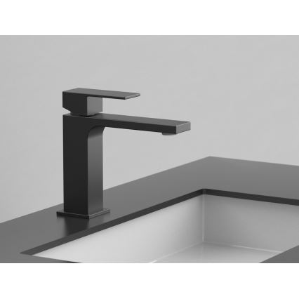 Sapho - Miješalica za umivaonik CUBEMIX 15,3 cm mat crna