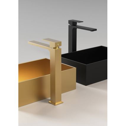 Sapho - Miješalica za umivaonik CUBEMIX 27,8 cm mat crna
