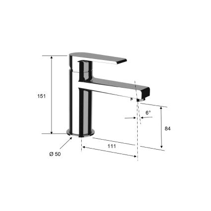 Sapho - Miješalica za umivaonik KAI 15 cm sjajni krom