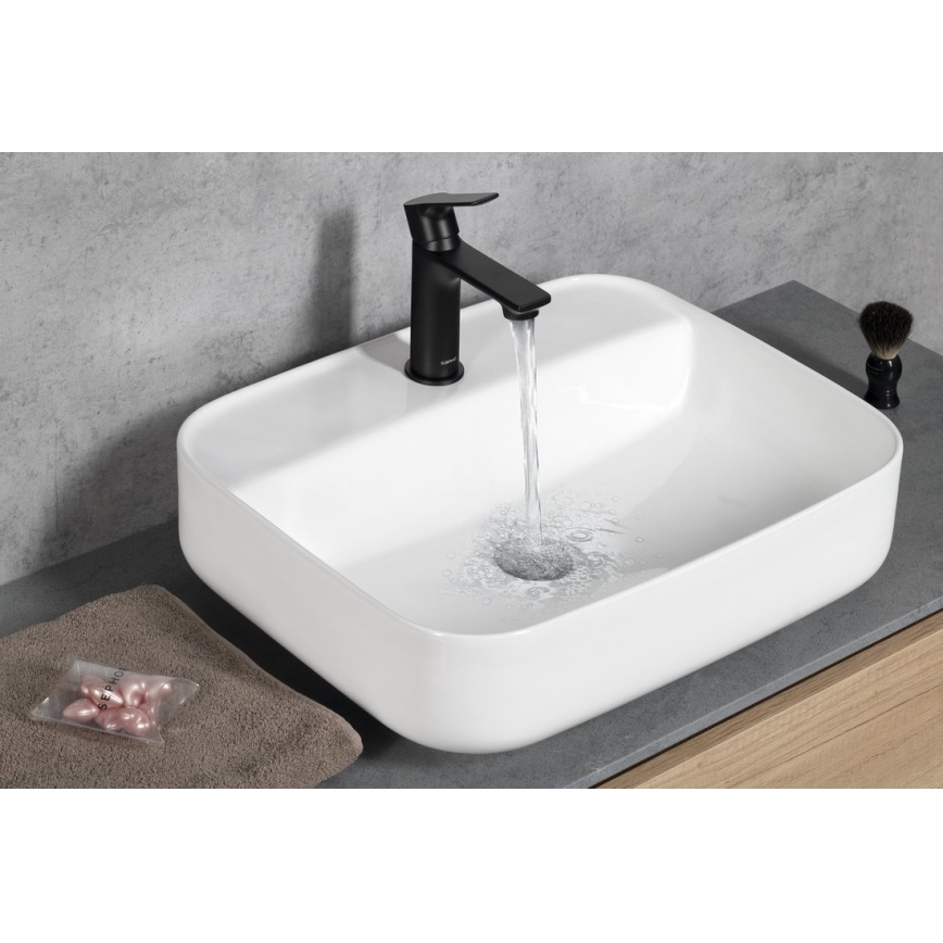 Sapho - Miješalica za umivaonik PAX 16,5 cm mat crna