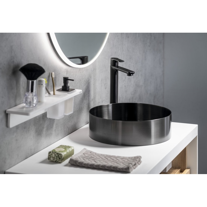 Sapho - Miješalica za umivaonik PAX 31,5 cm mat crna