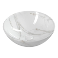 Sapho - Nadgradni umivaonik DALMA, promjer 42 cm, keramika/carrara/bijela