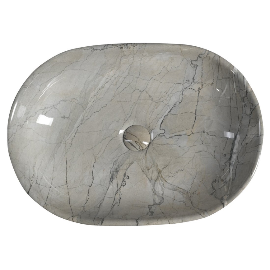 Sapho - Nadpultni umivaonik DALMA 59x42 cm keramika/siva