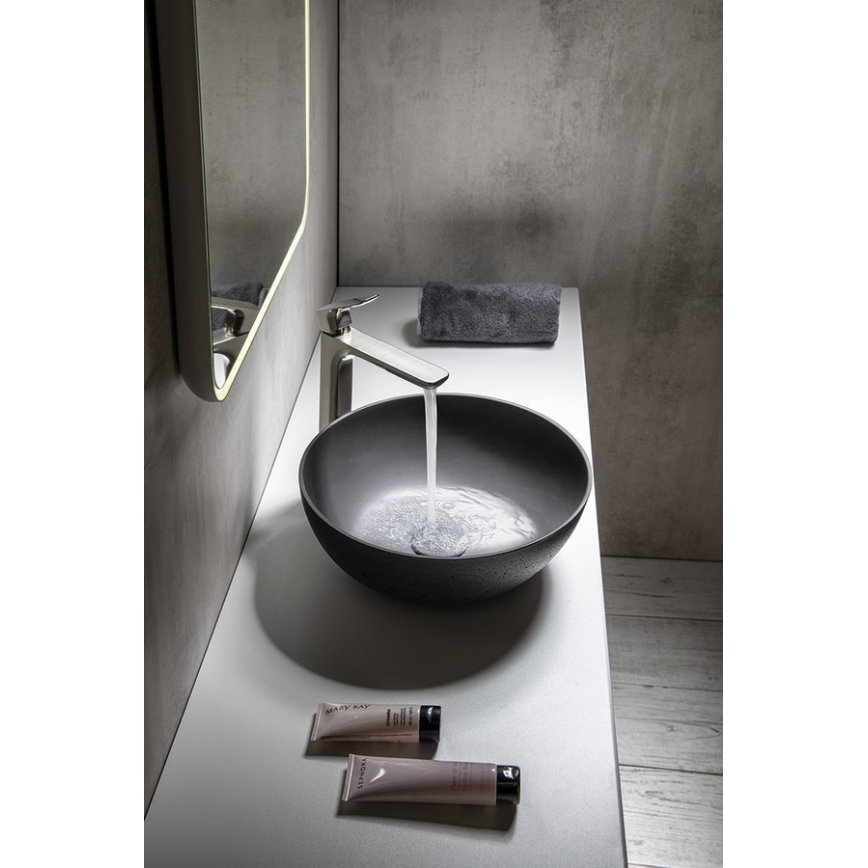 Sapho - Nadpultni umivaonik FORMIGO Ø 39 cm beton/antracit