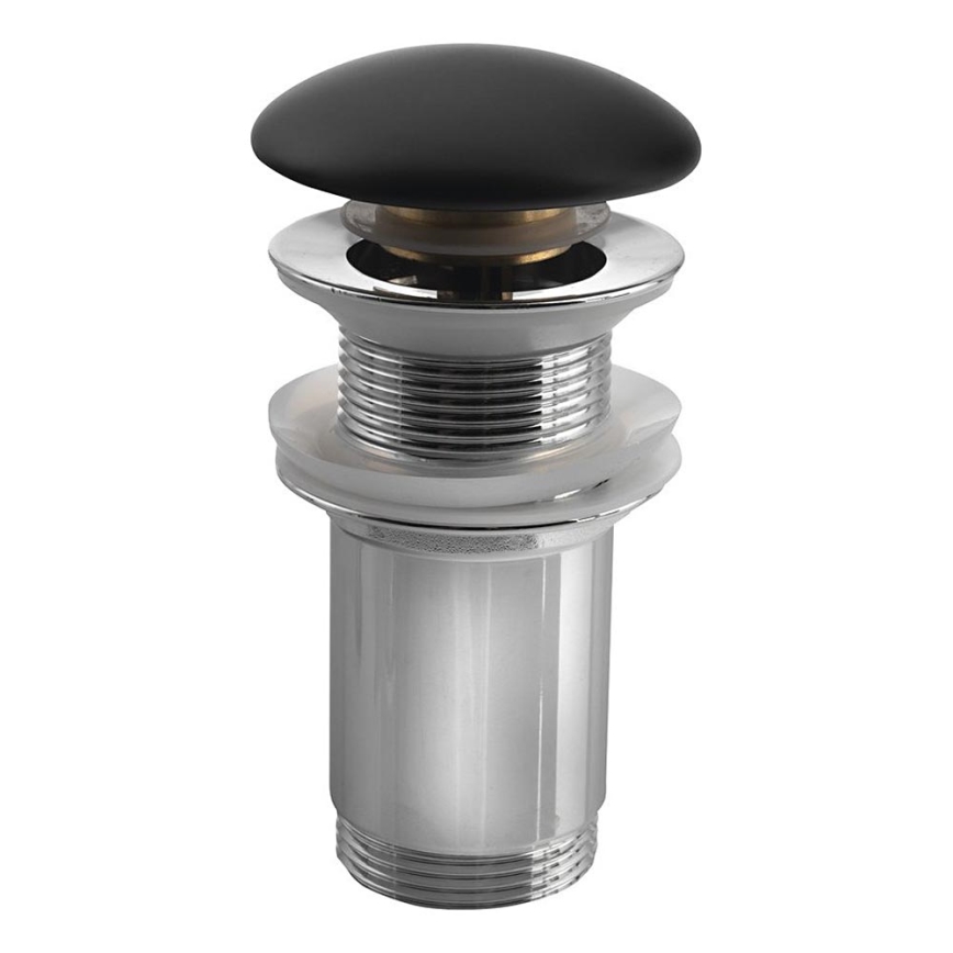 Sapho - Odvod umivaonika, promjer 7 cm, mat crna/sjajni krom