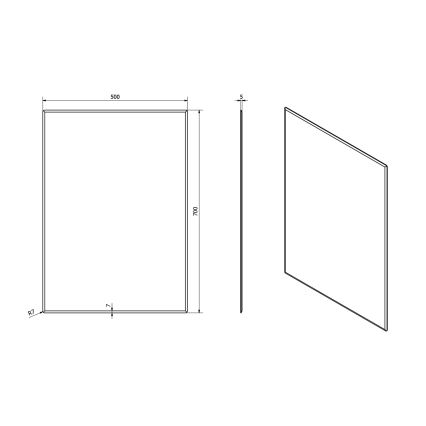 Sapho - Ogledalo ACCORD 50x70 cm, prozirno