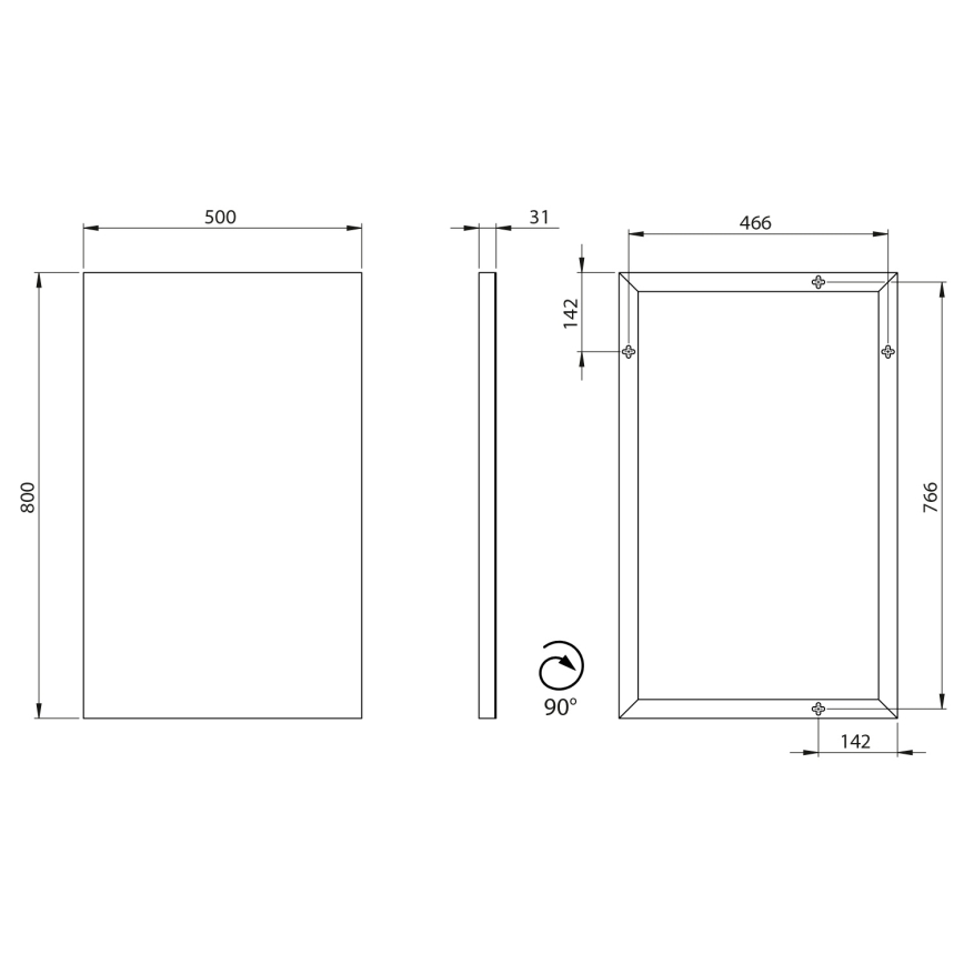Sapho - Ogledalo AROWANA 50x80 cm sjajni krom