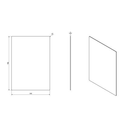 Sapho - Ogledalo PLAIN 50x70 cm