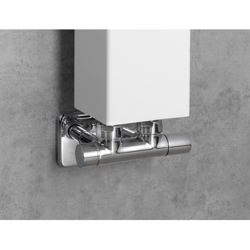 Sapho - Set priključnih ventila za središnje priključivanje TWIN, sjajni krom