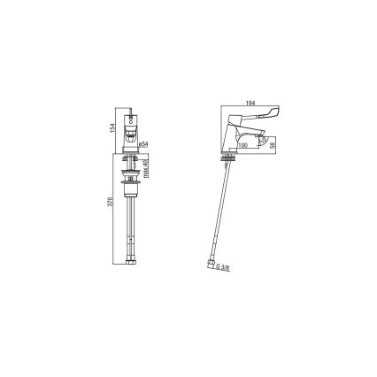 Sapho - Slavina za umivaonik LEA 15,4 cm sjajni krom