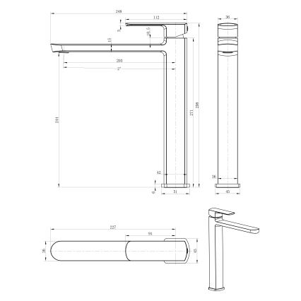 Sapho - Slavina za umivaonik MIXONA 29,8 cm sjajni krom