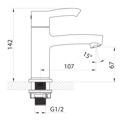 Sapho - Slavina za umivaonik SMALL 14 cm sjajni krom