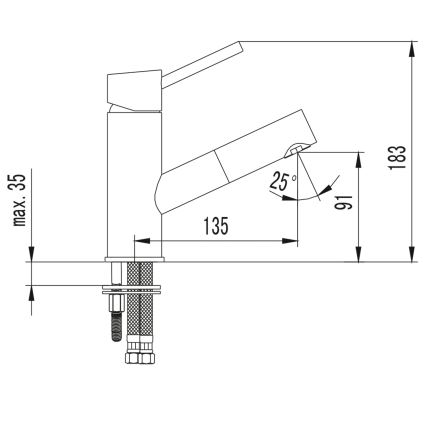 Sapho - Slavina za umivaonik SOLITER 18,3 cm sjajni krom