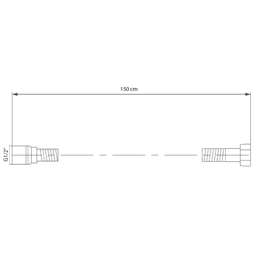 Sapho - Tuš crijevo SOFTFLEX 150 cm mat crne boje