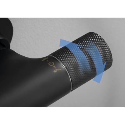 Sapho - Tuš set s baterijom SOLARIS mat crni