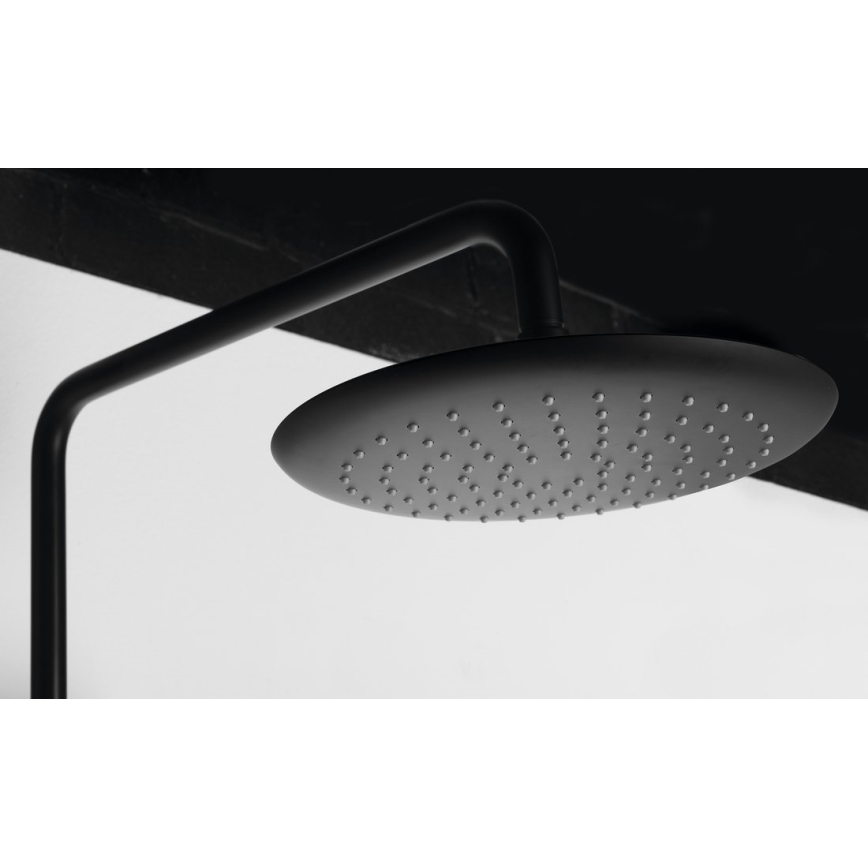 Sapho - Tuš set s baterijom SOLARIS mat crni