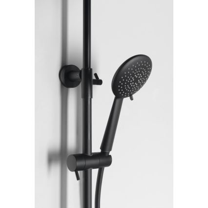 Sapho - Tuš set s baterijom SOLARIS mat crni