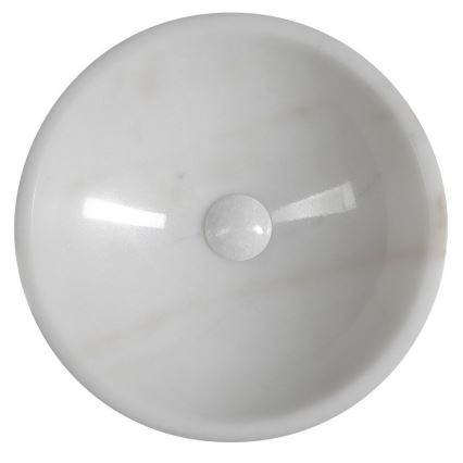 Sapho - Umivaonik na ploču BLOK Ø 40 cm mramor/bijela