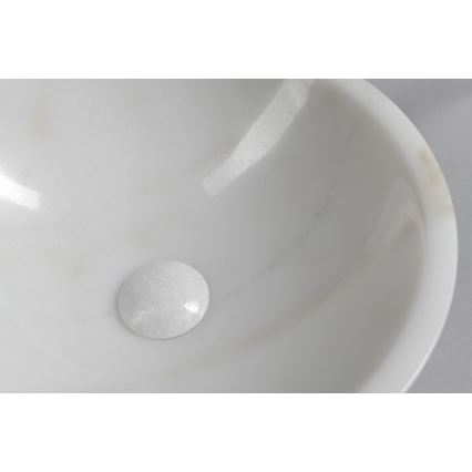 Sapho - Umivaonik na ploču BLOK Ø 40 cm mramor/bijela