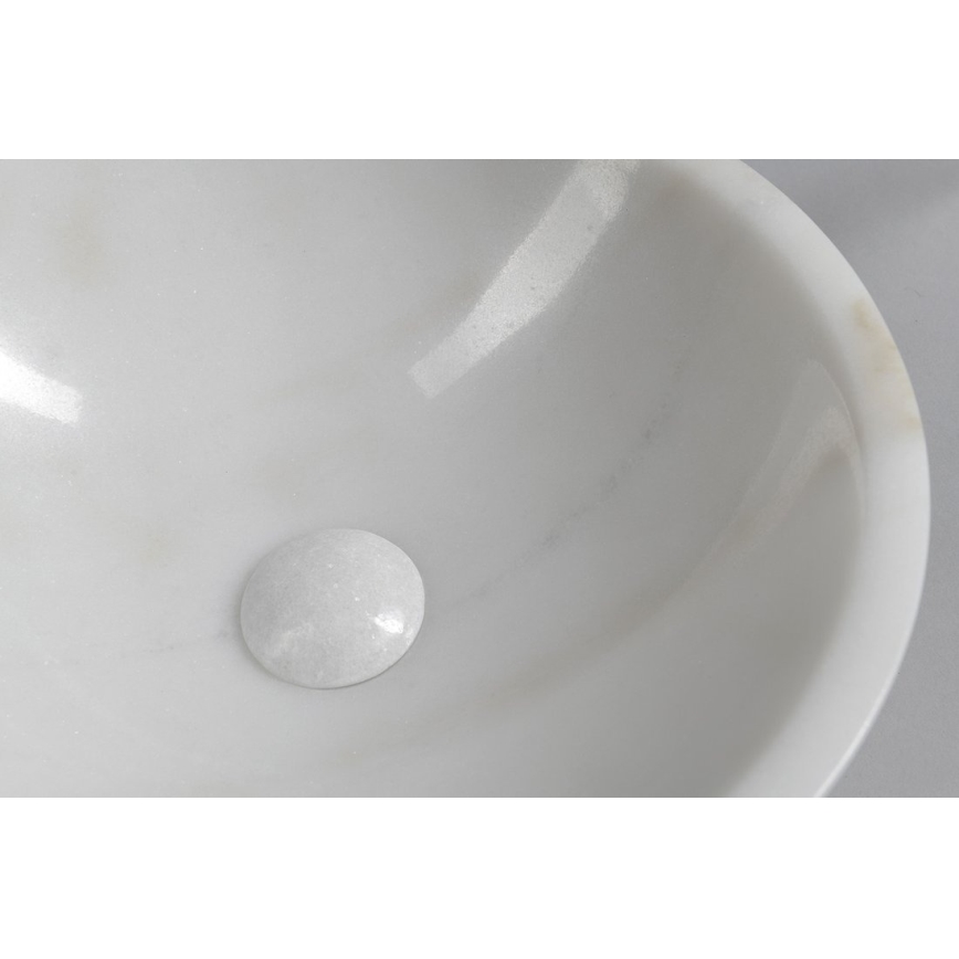 Sapho - Umivaonik na ploču BLOK Ø 40 cm mramor/bijela