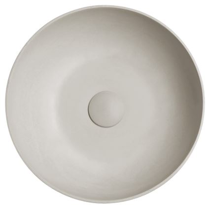 Sapho - Umivaonik na ploču FORMIGO, Ø 39 cm, beton/pješčane boje