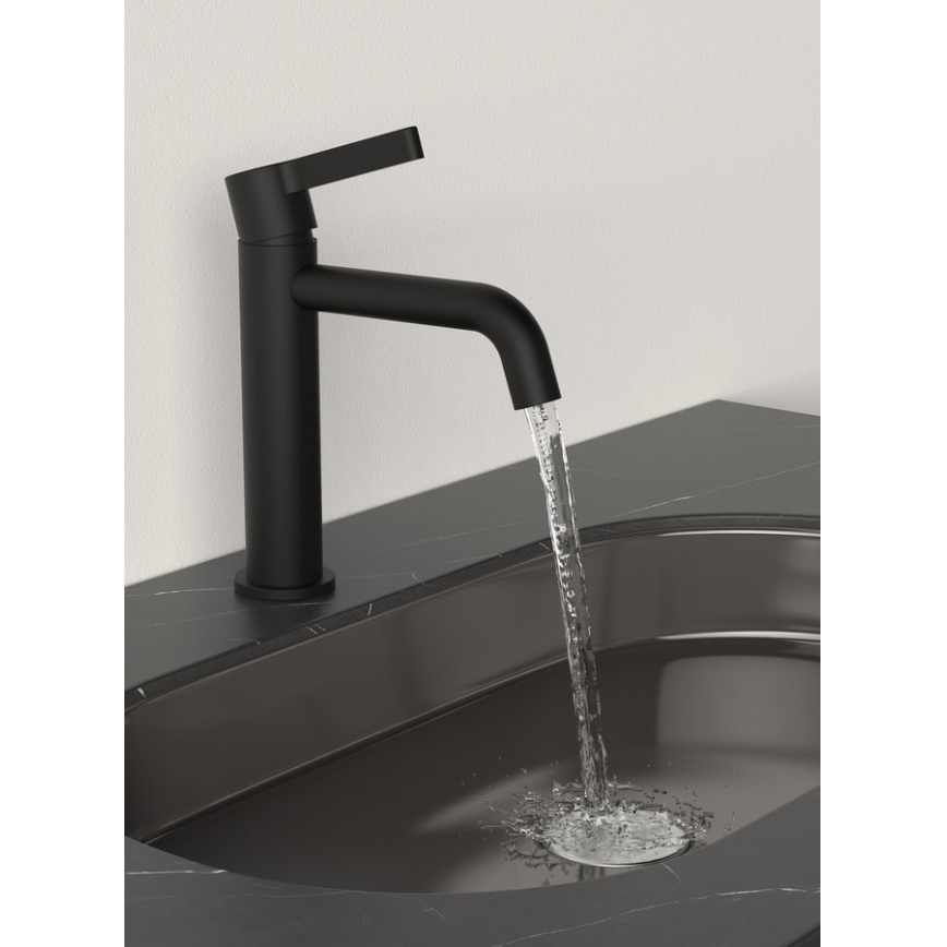 Sapho - Umivaonik slavina ICONIC 18,7 cm mat crna