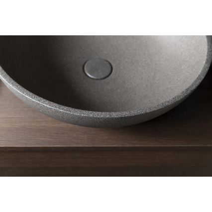 Sapho - Umivaonik za ploču TURF Ø 44 cm beton/crni granit