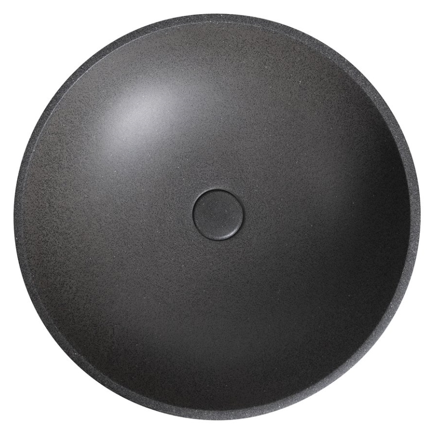 Sapho - Umivaonik za ploču TURF Ø 44 cm beton/crni granit